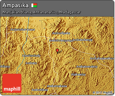 Physical 3D Map of Ampasika