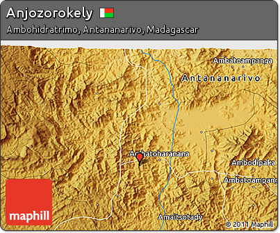 Physical 3D Map of Anjozorokely