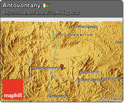 Physical 3D Map of Antovontany
