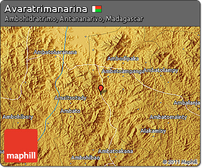 Physical 3D Map of Avaratrimanarina