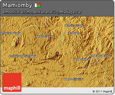 Physical 3D Map of Mamiomby
