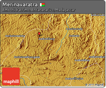 Physical 3D Map of Merinavaratra
