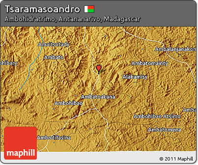 Physical 3D Map of Tsaramasoandro