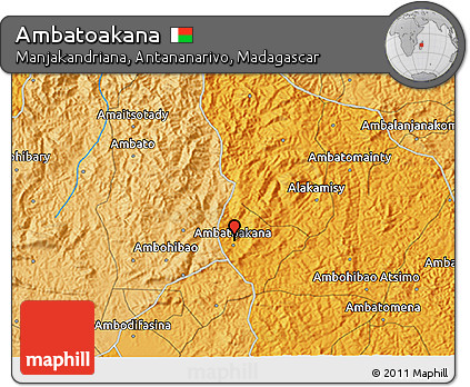 Political 3D Map of Ambatoakana