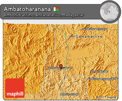 Political 3D Map of Ambatoharanana