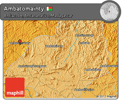 Political 3D Map of Ambatomainty
