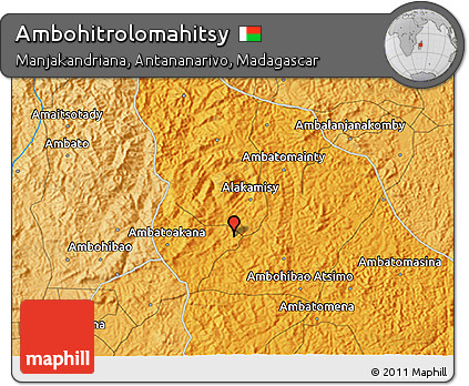 Political 3D Map of Ambohitrolomahitsy