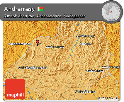 Political 3D Map of Andramasy