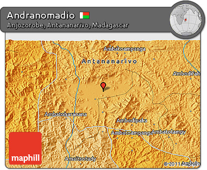 Political 3D Map of Andranomadio