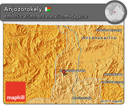 Political 3D Map of Anjozorokely