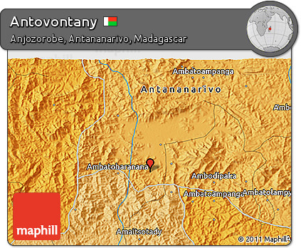 Political 3D Map of Antovontany
