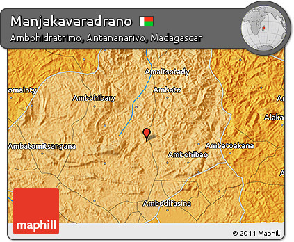 Political 3D Map of Manjakavaradrano