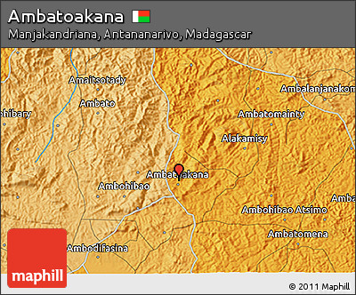Political 3D Map of Ambatoakana