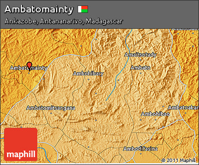 Political 3D Map of Ambatomainty
