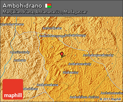 Political 3D Map of Ambohidrano