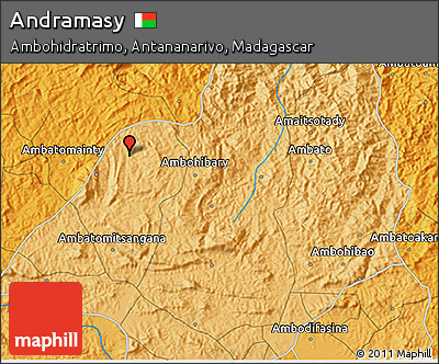 Political 3D Map of Andramasy
