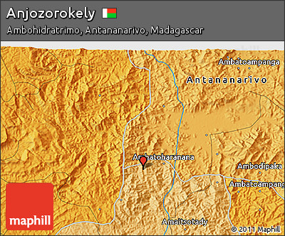 Political 3D Map of Anjozorokely