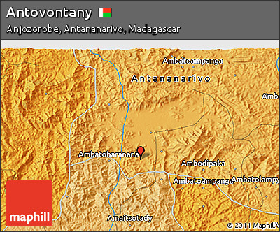Political 3D Map of Antovontany