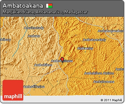 Political 3D Map of Ambatoakana