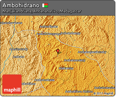 Political 3D Map of Ambohidrano