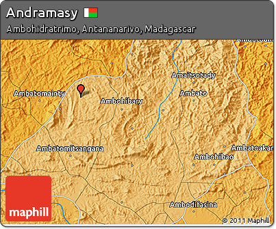 Political 3D Map of Andramasy