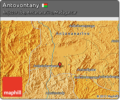 Political 3D Map of Antovontany