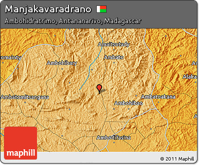 Political 3D Map of Manjakavaradrano