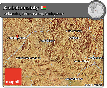 Satellite 3D Map of Ambatomainty