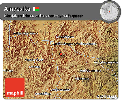 Satellite 3D Map of Ampasika