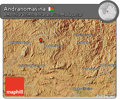 Satellite 3D Map of Andranomasina