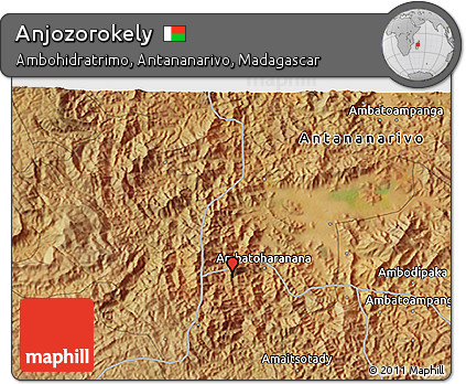 Satellite 3D Map of Anjozorokely