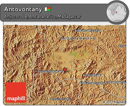 Satellite 3D Map of Antovontany