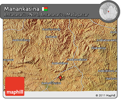 Satellite 3D Map of Manankasina