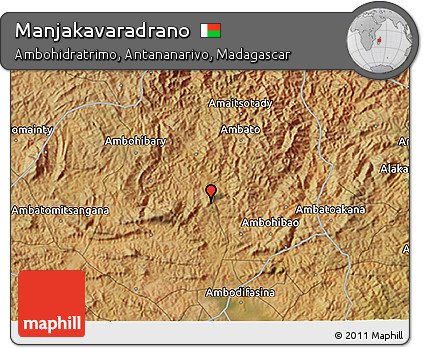 Satellite 3D Map of Manjakavaradrano