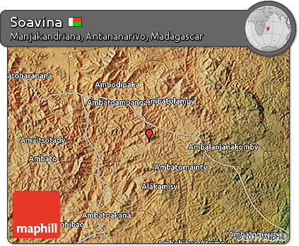 Satellite 3D Map of Soavina