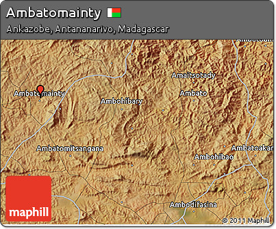 Satellite 3D Map of Ambatomainty