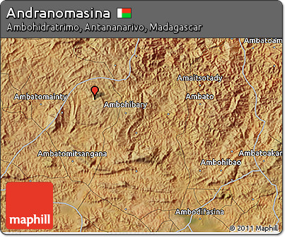 Satellite 3D Map of Andranomasina