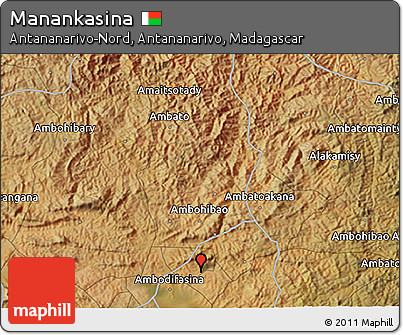 Satellite 3D Map of Manankasina