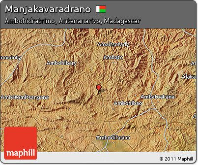 Satellite 3D Map of Manjakavaradrano