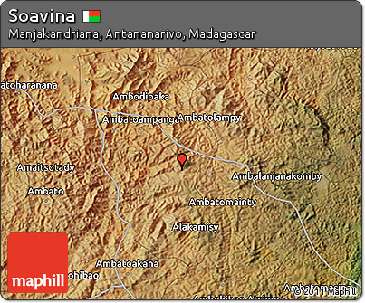Satellite 3D Map of Soavina