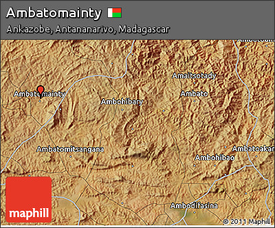 Satellite 3D Map of Ambatomainty