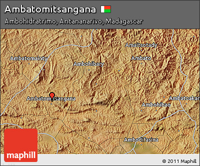 Satellite 3D Map of Ambatomitsangana