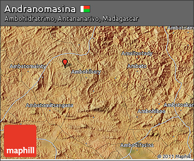 Satellite 3D Map of Andranomasina