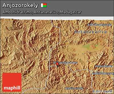 Satellite 3D Map of Anjozorokely