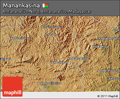 Satellite 3D Map of Manankasina