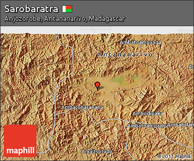 Satellite 3D Map of Sarobaratra
