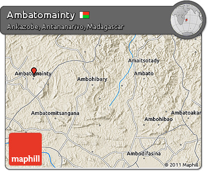 Shaded Relief 3D Map of Ambatomainty