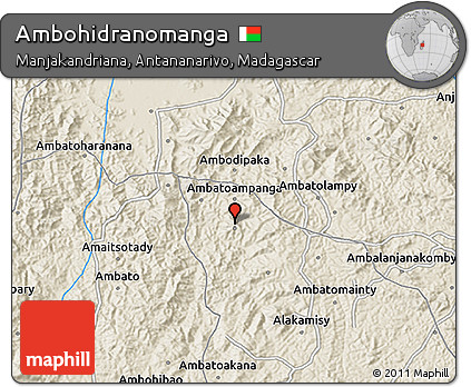 Shaded Relief 3D Map of Ambohidranomanga