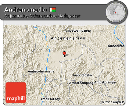 Shaded Relief 3D Map of Andranomadio