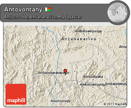 Shaded Relief 3D Map of Antovontany